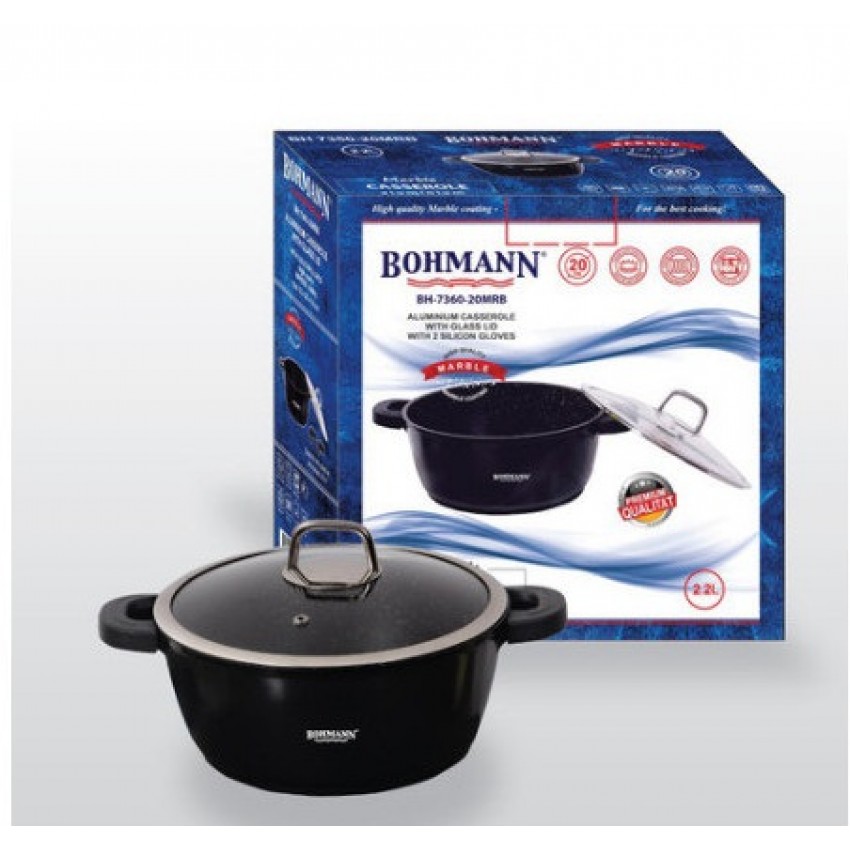 

Кастрюля Bohmann 2,2 литра с мраморным покрытием BH-7360-20