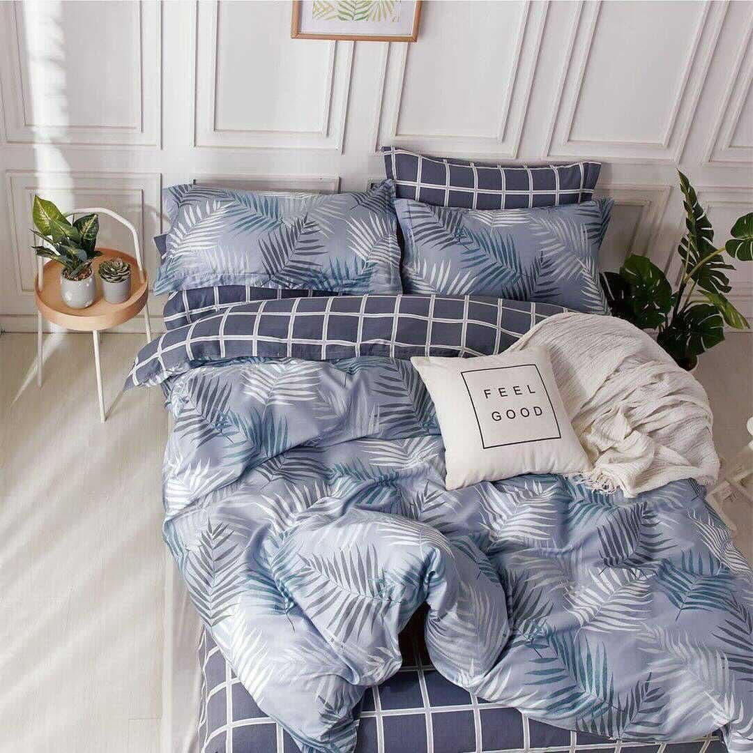 

Комплект постельного белья Qili Home Textile Сатин №S1015 Семейный 2х150х215 серо-голубой