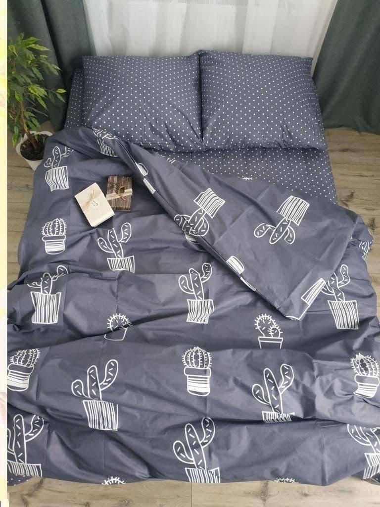 

Комплект постельного белья Qili Home Textile Сатин №S1007 Полуторный 150х210 бело-серый