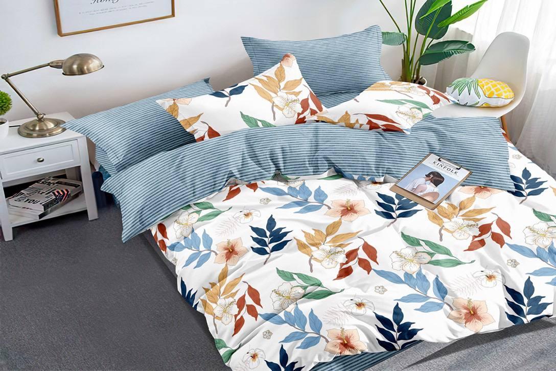 

Комплект постельного белья Qili Home Textile ранфорс №R1002 Двуспальный 180х215 разноцветный