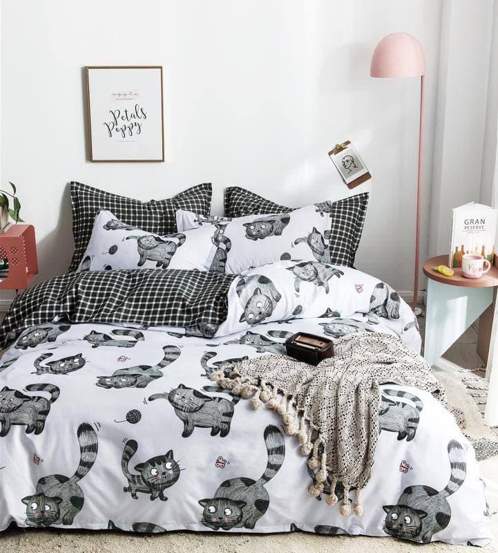 

Комплект постельного белья Qili Home Textile Софткоттон №3345895 Евро 200х220, Бело-черный