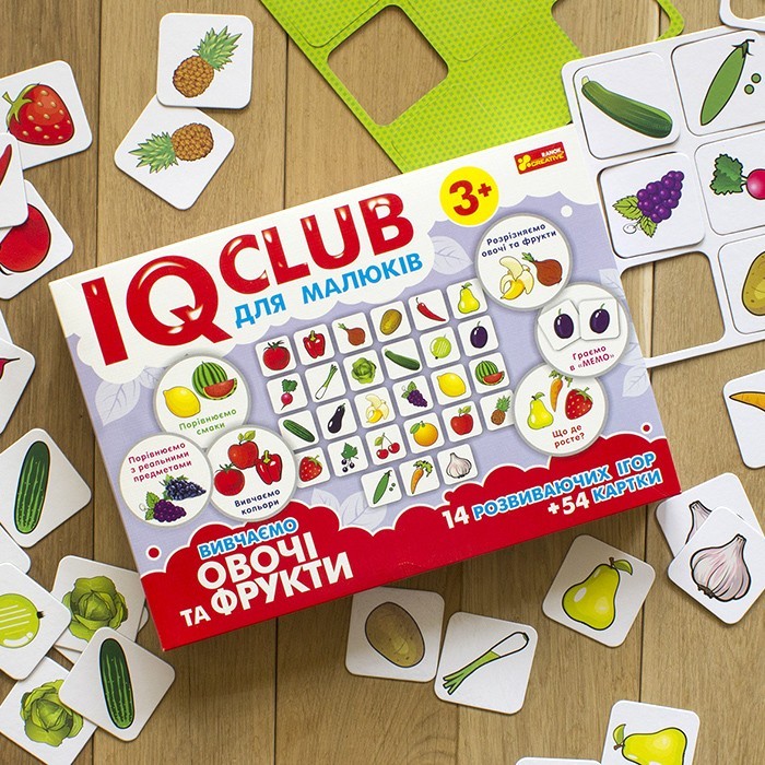 

Развивающий набор для малышей Изучаем овощи и фрукты IQ-club Ranok Creative 13203004