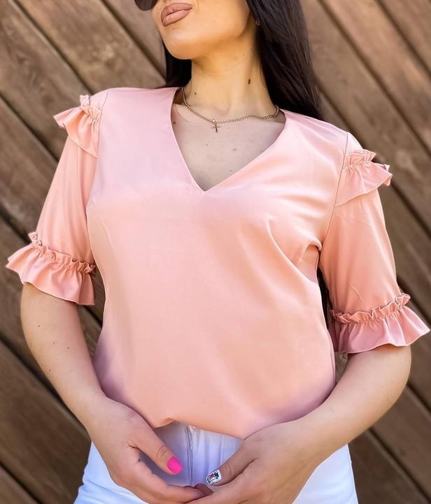 

Блузка G&M k-81490 - Размер цвет пудра, Блузка G&M k-81490 54-56 Размер цвет пудра