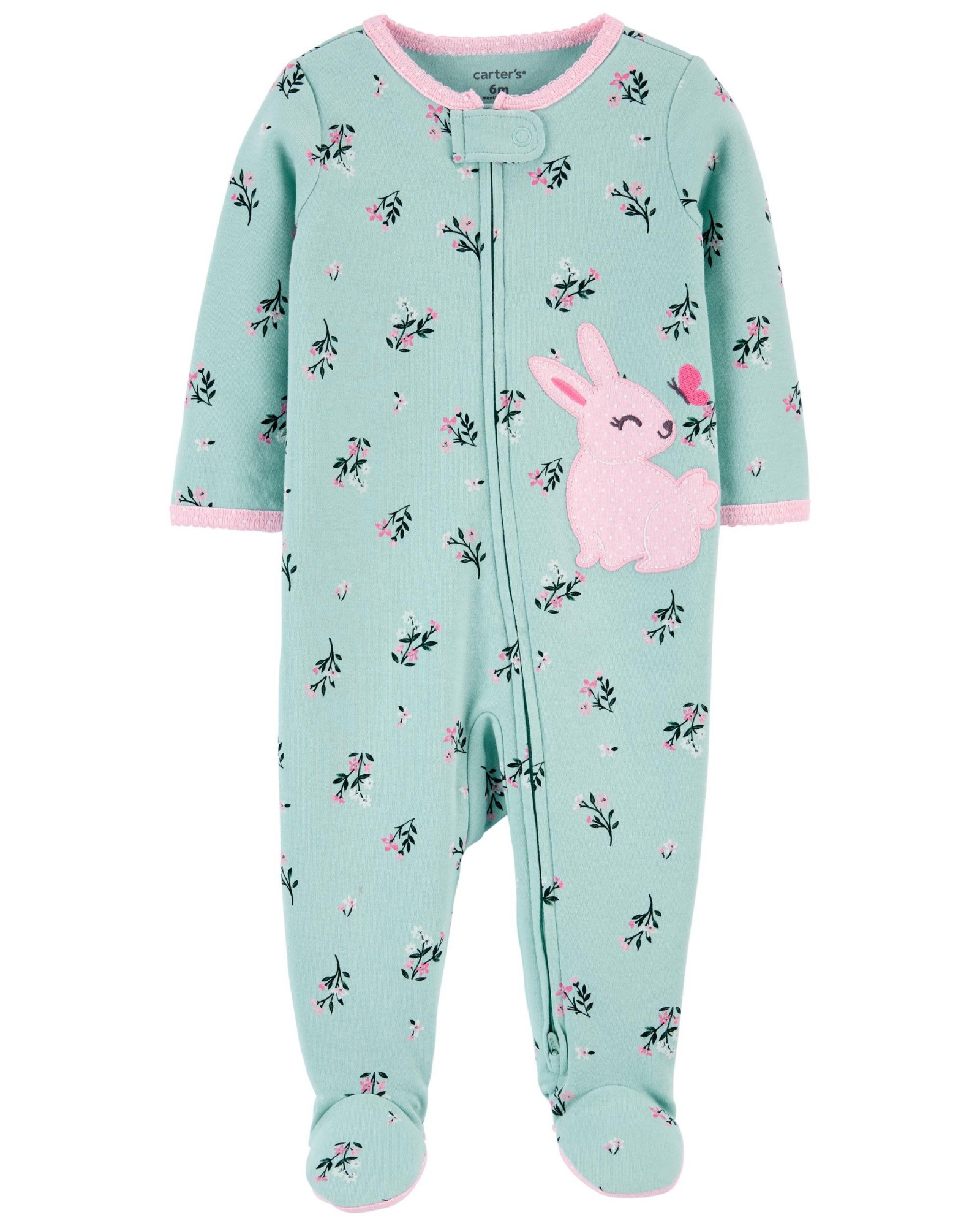 

Чоловічок для дівчинки Carters Бірюза Зайчик 9 м (68-72 см)