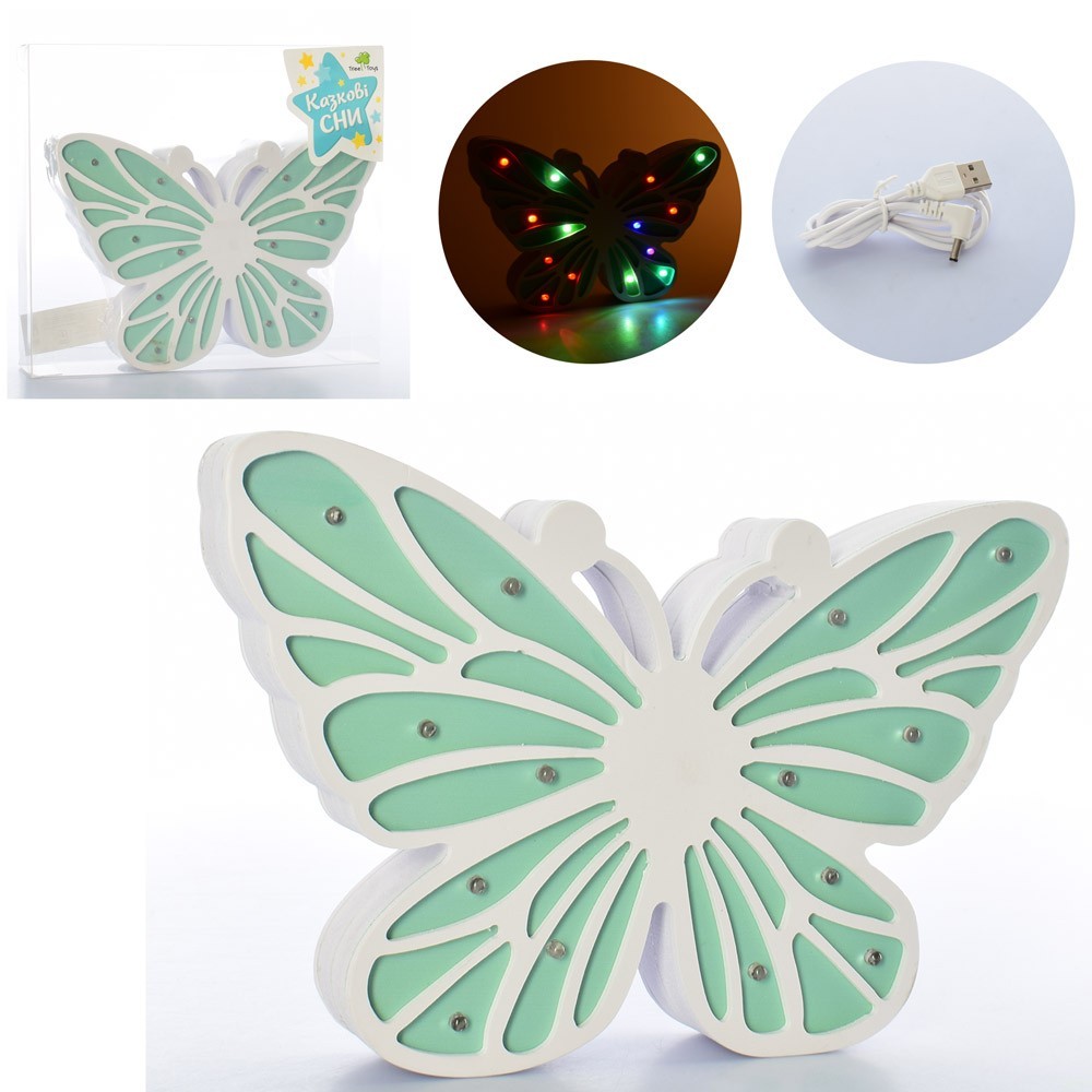 

Ночник бабочка Woody Зеленый 2223