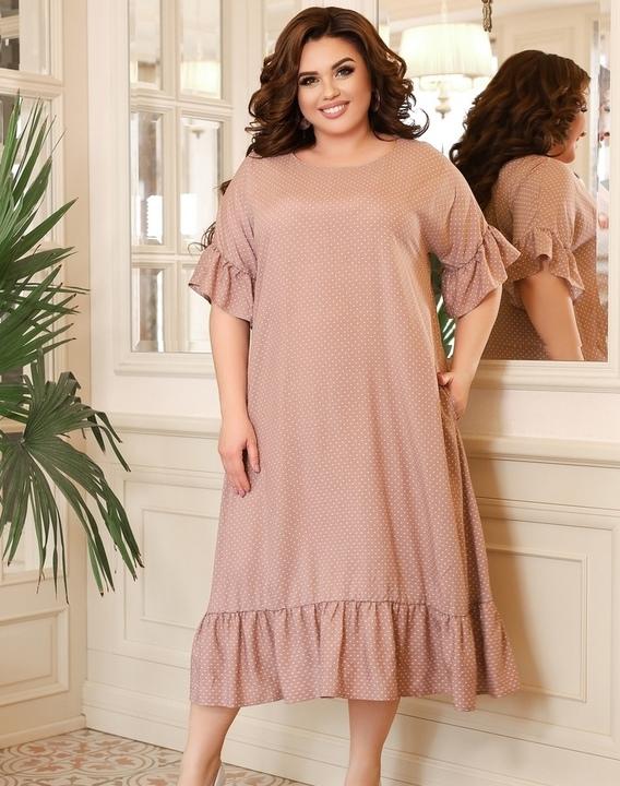 

Платье G&M k-80390 - Размер цвет пудра, Платье G&M k-80390 52-54 Размер цвет пудра
