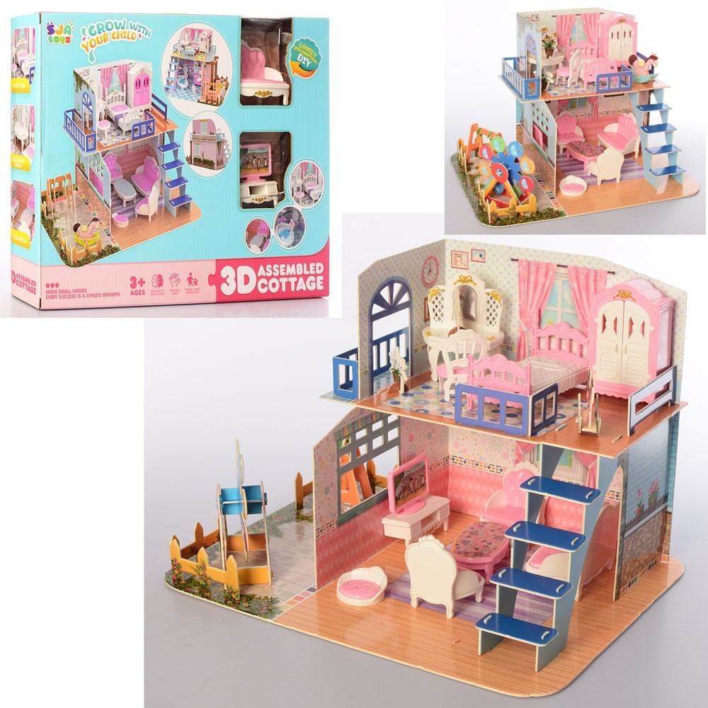 

Двух этажный домик для куклы Мебель SJA TOYS M0588-20