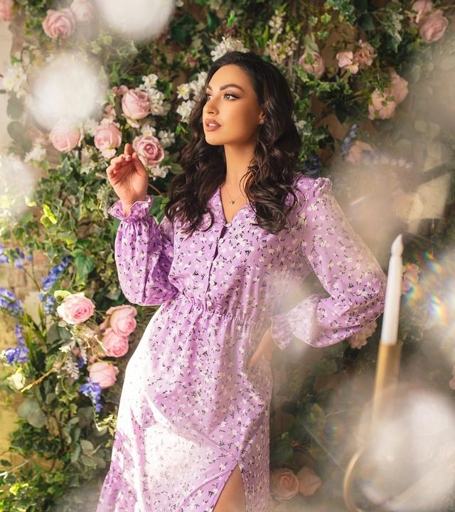 

Платье G&M k-80343 46-48 Размер цвет сирень