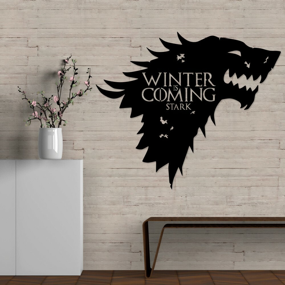 

Панно из дерева Born for Art Winter is coming 70х60 см Черное