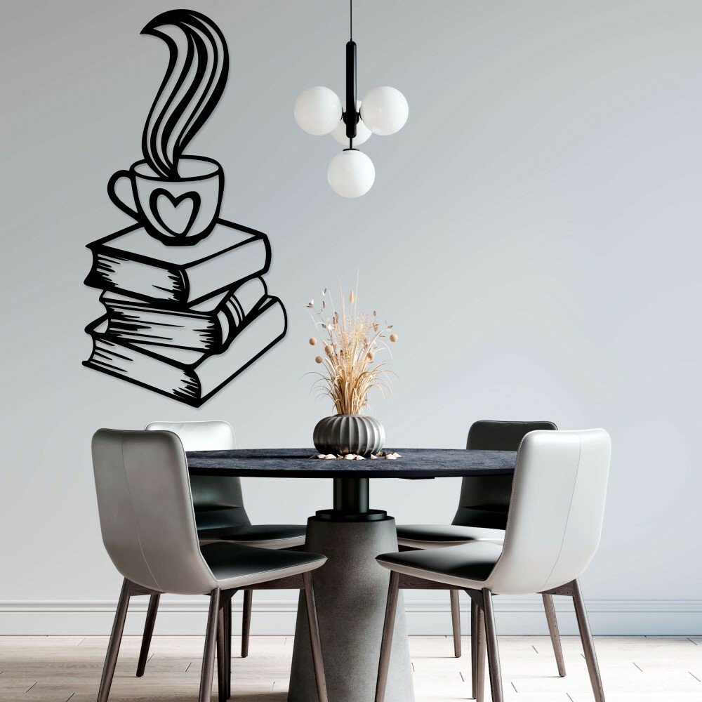 

Панно из дерева Born for Art Coffee & Books 115х58 см Черное