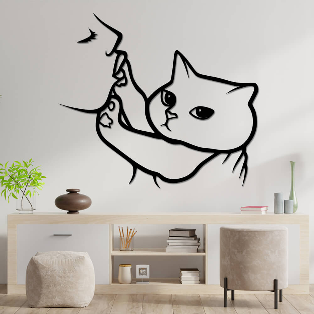 

Панно из дерева Born for Art Поцелуй котенка 70х61 см Черное