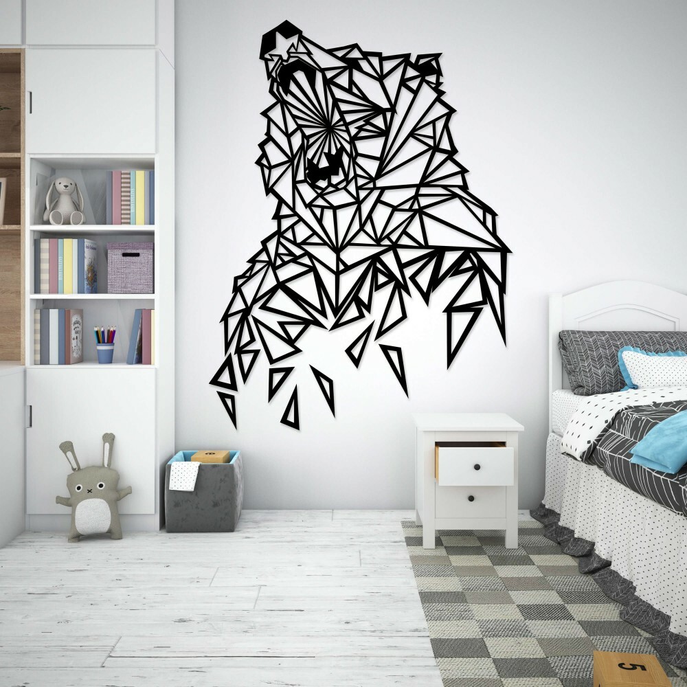 

Панно из дерева Born for Art Мощный медведь 115х88 см Черное