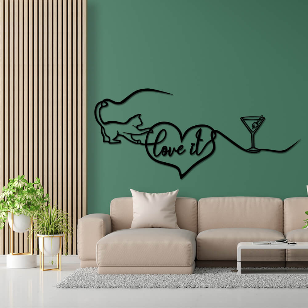 

Панно из дерева Born for Art Love it... 90х39 см Черное