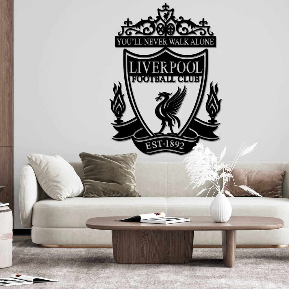 

Панно из дерева Born for Art ФК Liverpool 70х52 см Черное
