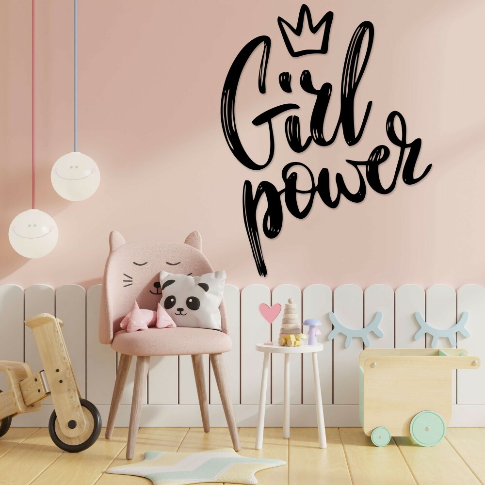 

Панно из дерева Born for Art Girl Power 115х88 см Черное