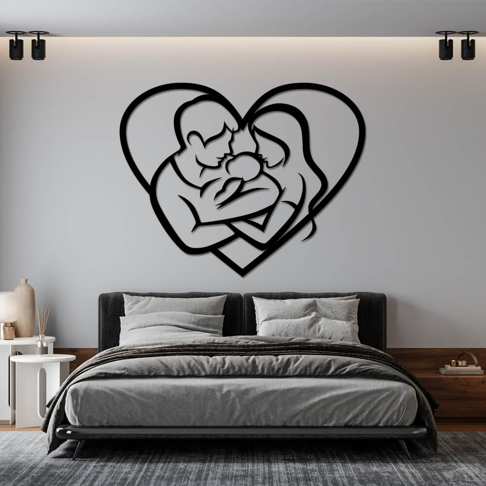

Панно из дерева Born for Art Моя семья 70х55 см Черное