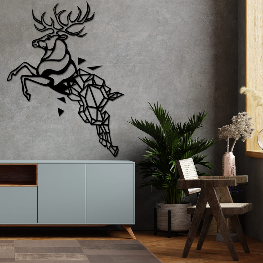 

Панно из дерева Born for Art Олень в полный рост 115х85 см Черное