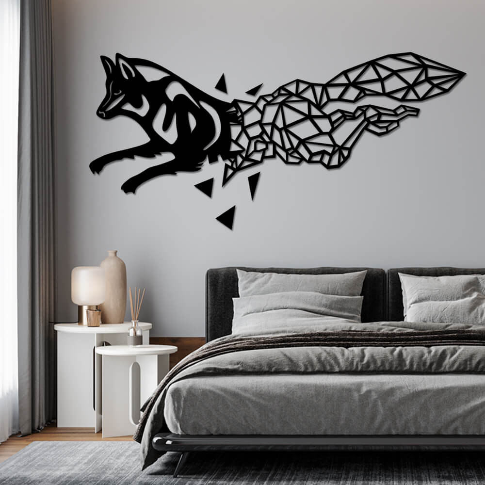 

Панно из дерева Born for Art Хитрый лис 115х54 см Черное