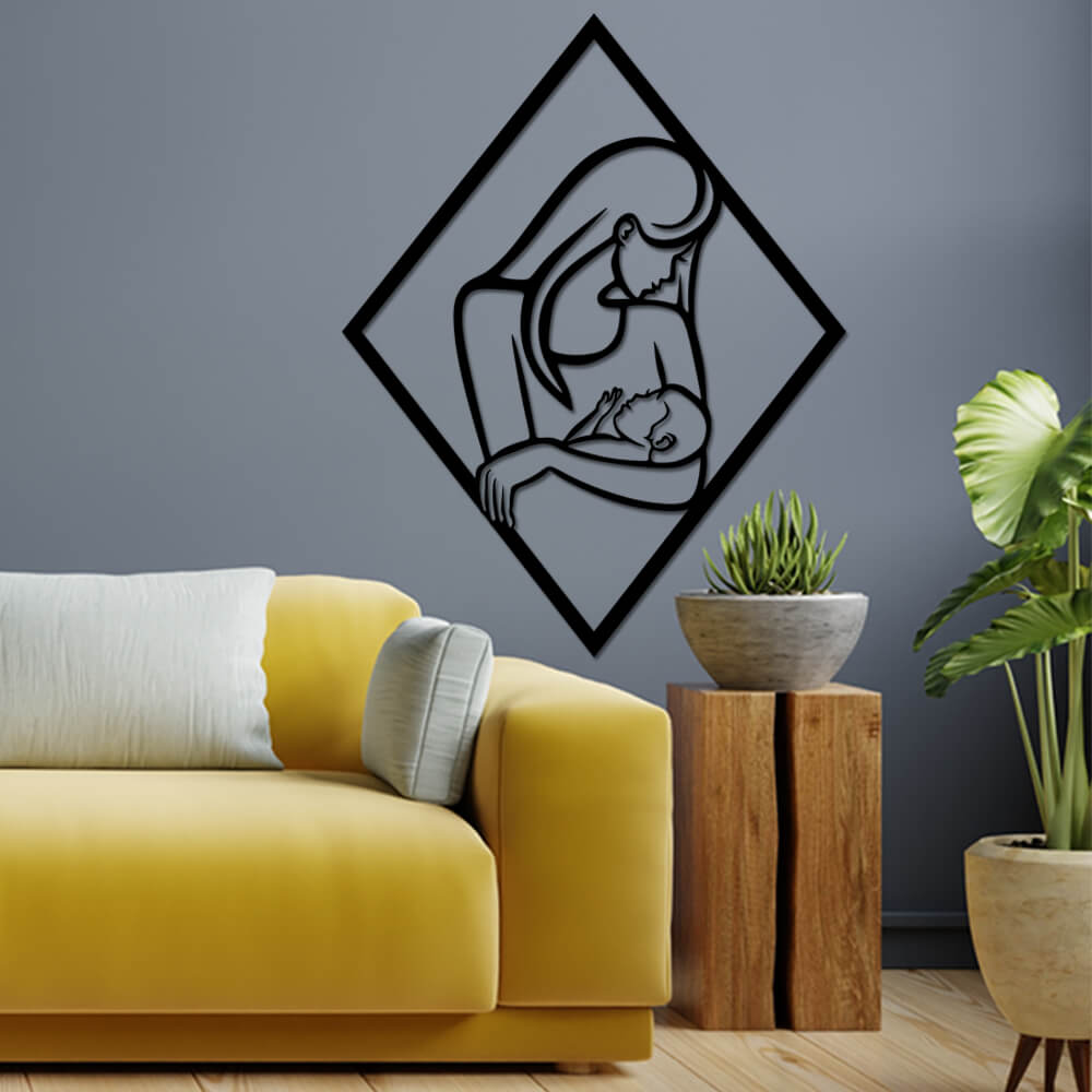 

Панно из дерева Born for Art Мамины обьятия 115х89 см Черное