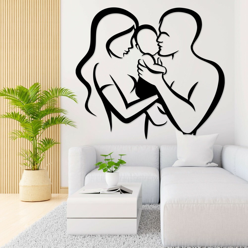 

Панно из дерева Born for Art Полноценная семья 70х64 см Черное