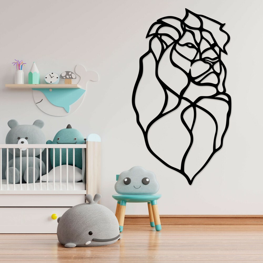 

Панно из дерева Born for Art Царь зверей 70х41 см Черное