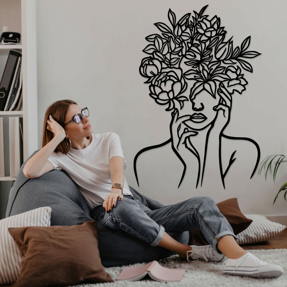 

Панно из дерева Born for Art Цветущие волосы 145х96 см Черное