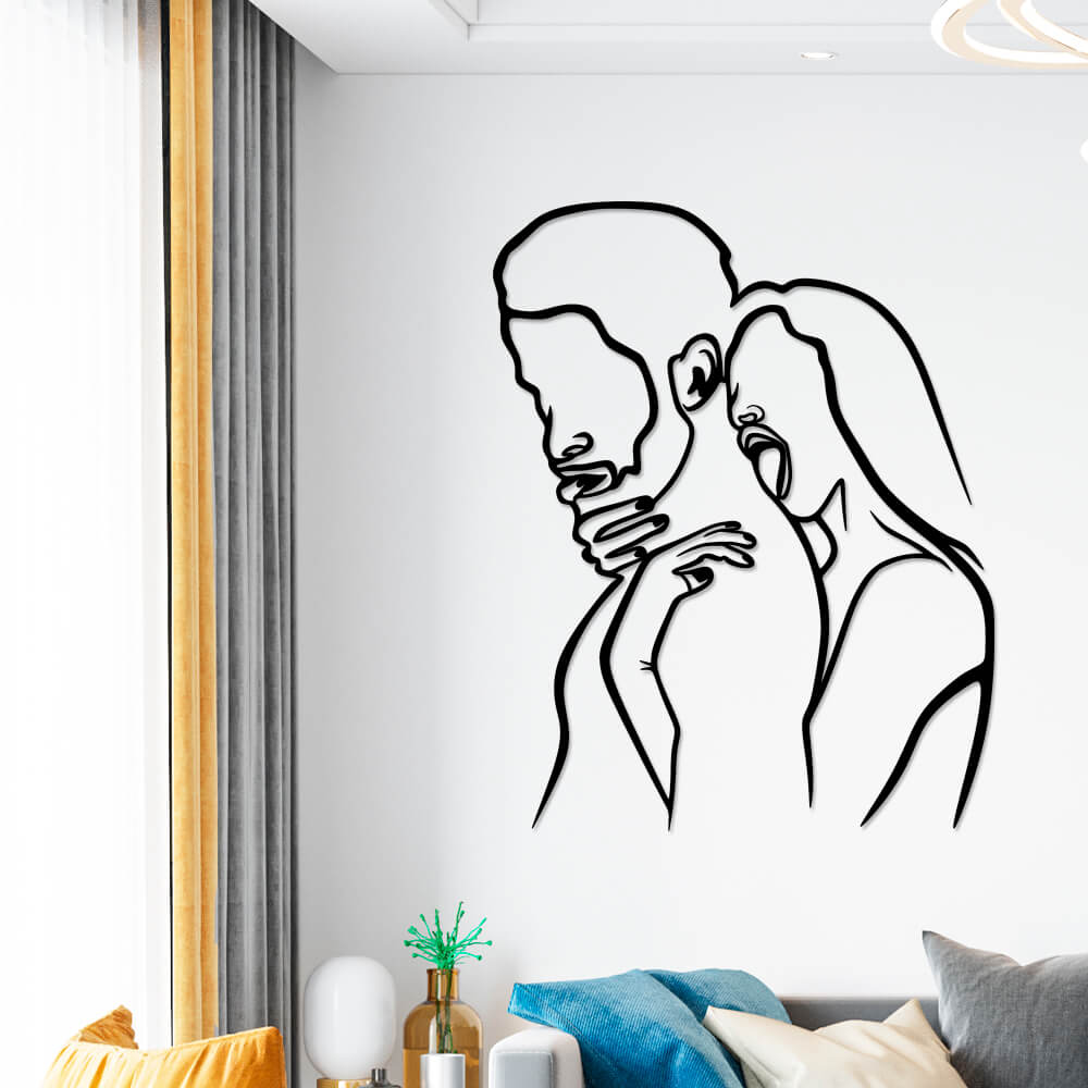 

Панно из дерева Born for Art Поцелуй мужчине 115х92 см Черное