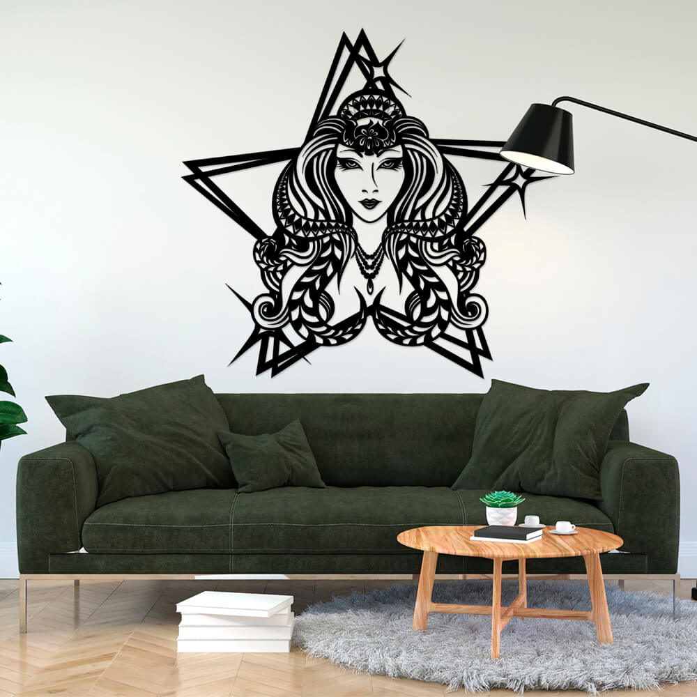 

Панно из дерева Born for Art Зодиак Дева 90х84 см Черное