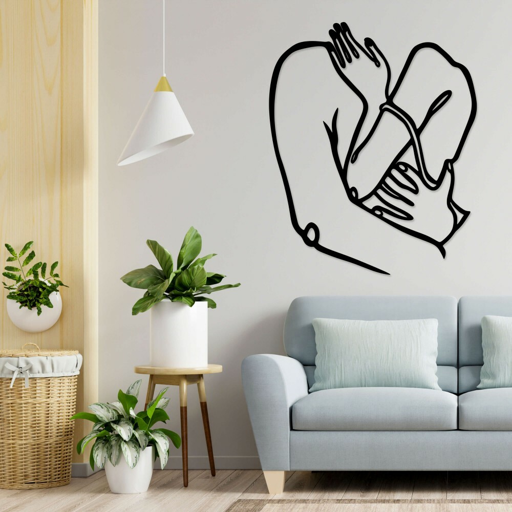 

Панно из дерева Born for Art Родные обьятия 70х60 см Черное