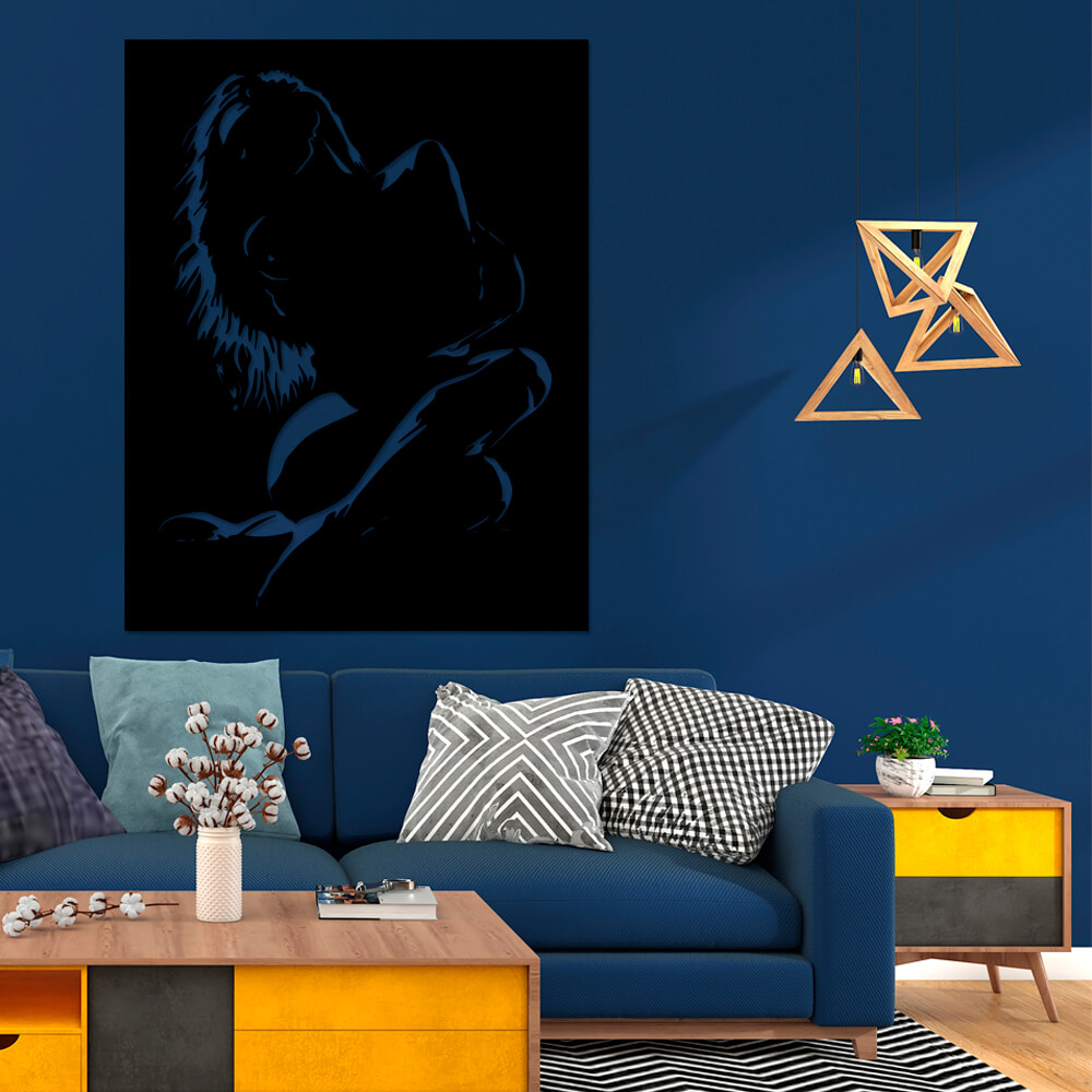 

Панно из дерева Born for Art Девушка в темноте 70х55 см Черное