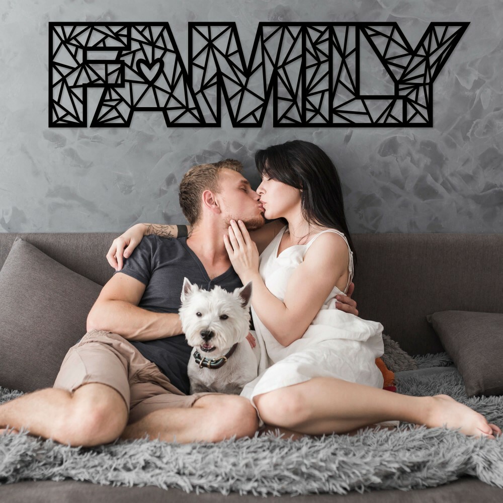 

Панно из дерева Born for Art Family 115х29 см Черное
