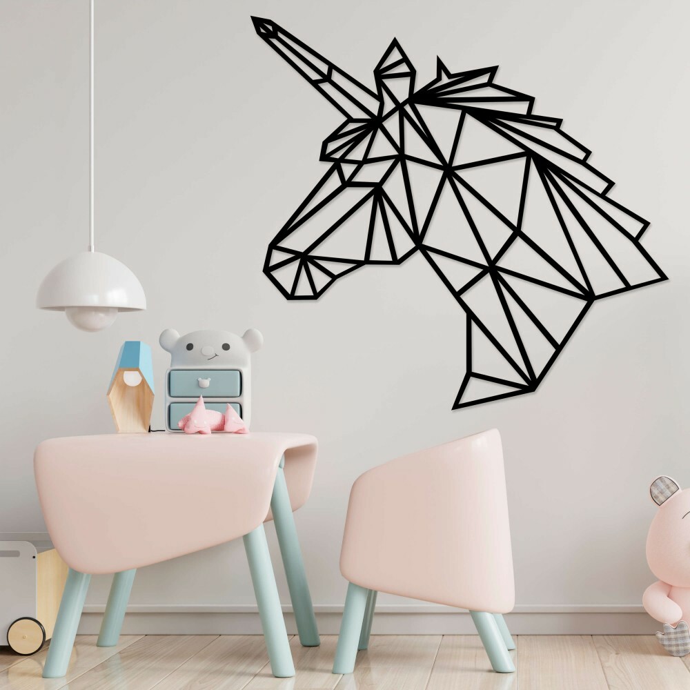 

Панно из дерева Born for Art Единорог 101х99 см Черное