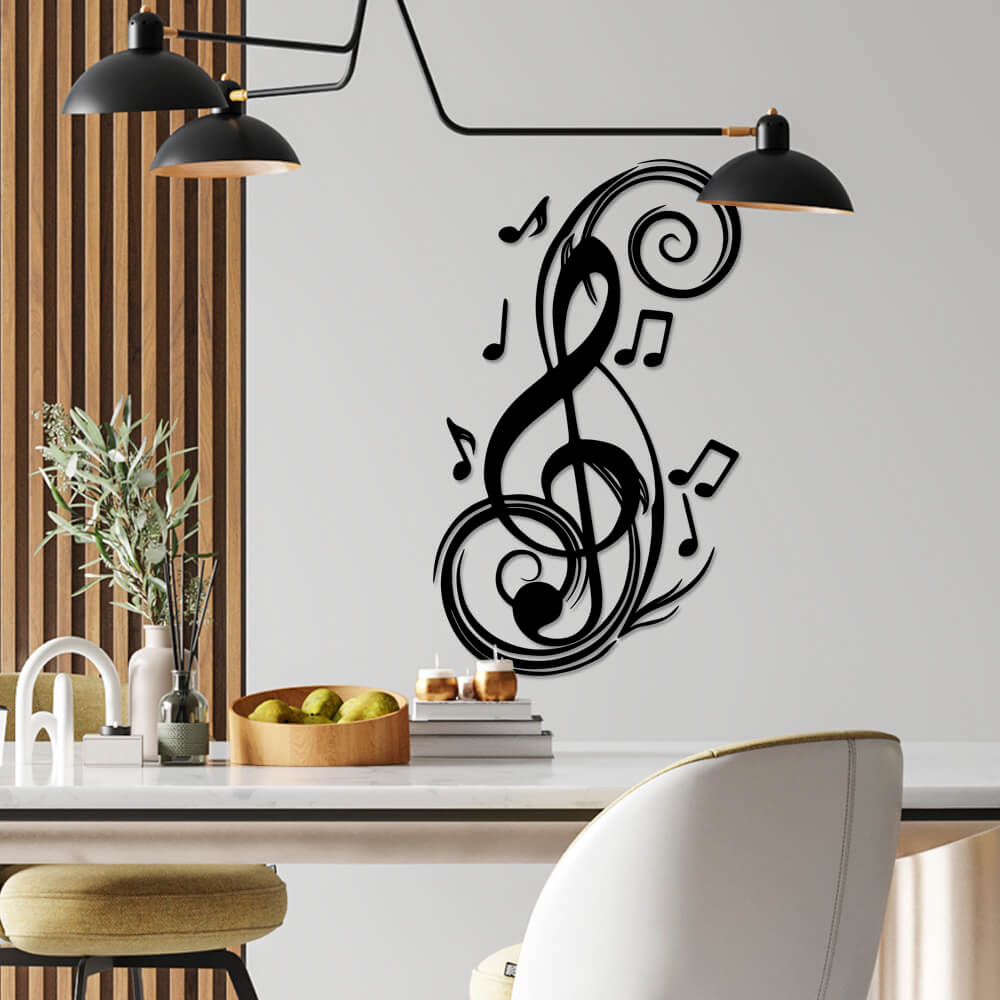 

Панно из дерева Born for Art Нота 115х70 см Черное