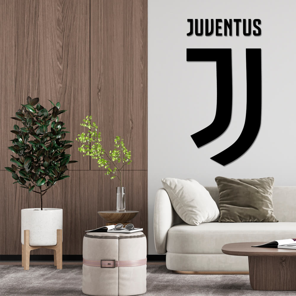 

Панно из дерева Born for Art ФК Juventus 90х46 см Черное