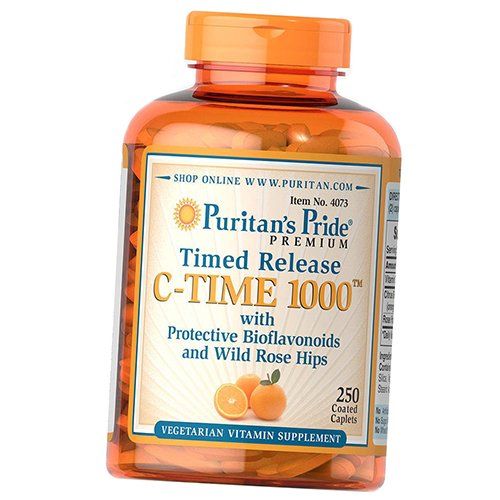 

Витамин С с замедленным высвобождением, Vitamin C-1000 with Rose Hips Time Release, Puritan's Pride 250каплет (36367185)