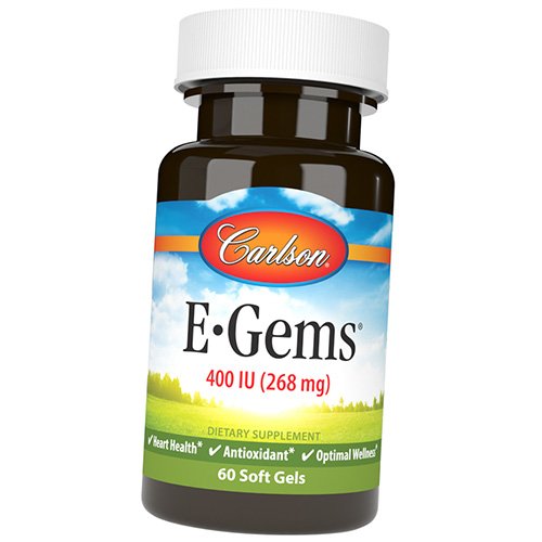 

Витамин Е, Смесь токоферолов, E-Gems 400, Carlson Labs 60гелкапс (36353086)