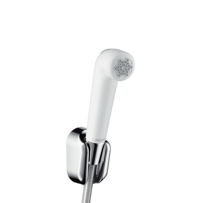 

Гигиенический душ Hansgrohe, со шлангом 1,25м и держателем, белый/хром 32127000