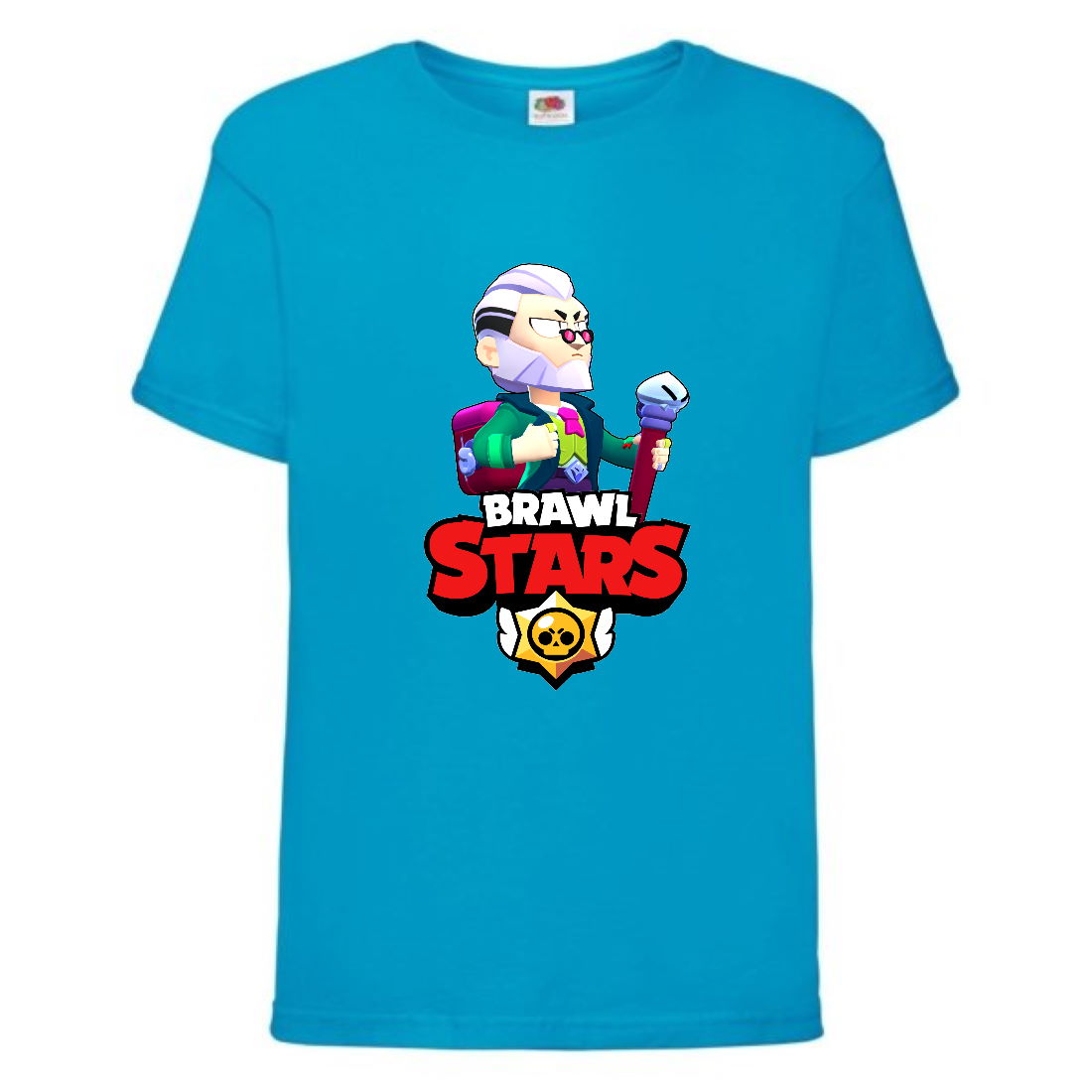 

Футболка детская Brawl Stars Bayron (Бравл Старс Байрон) синяя 140 см