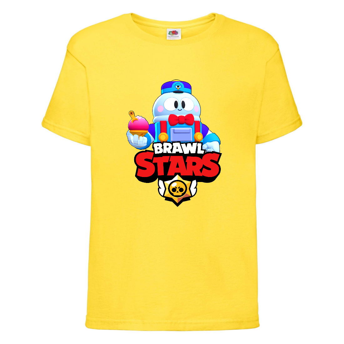 

Футболка детская Brawl Stars Lou (Бравл Старс Лу) желтая 140 см
