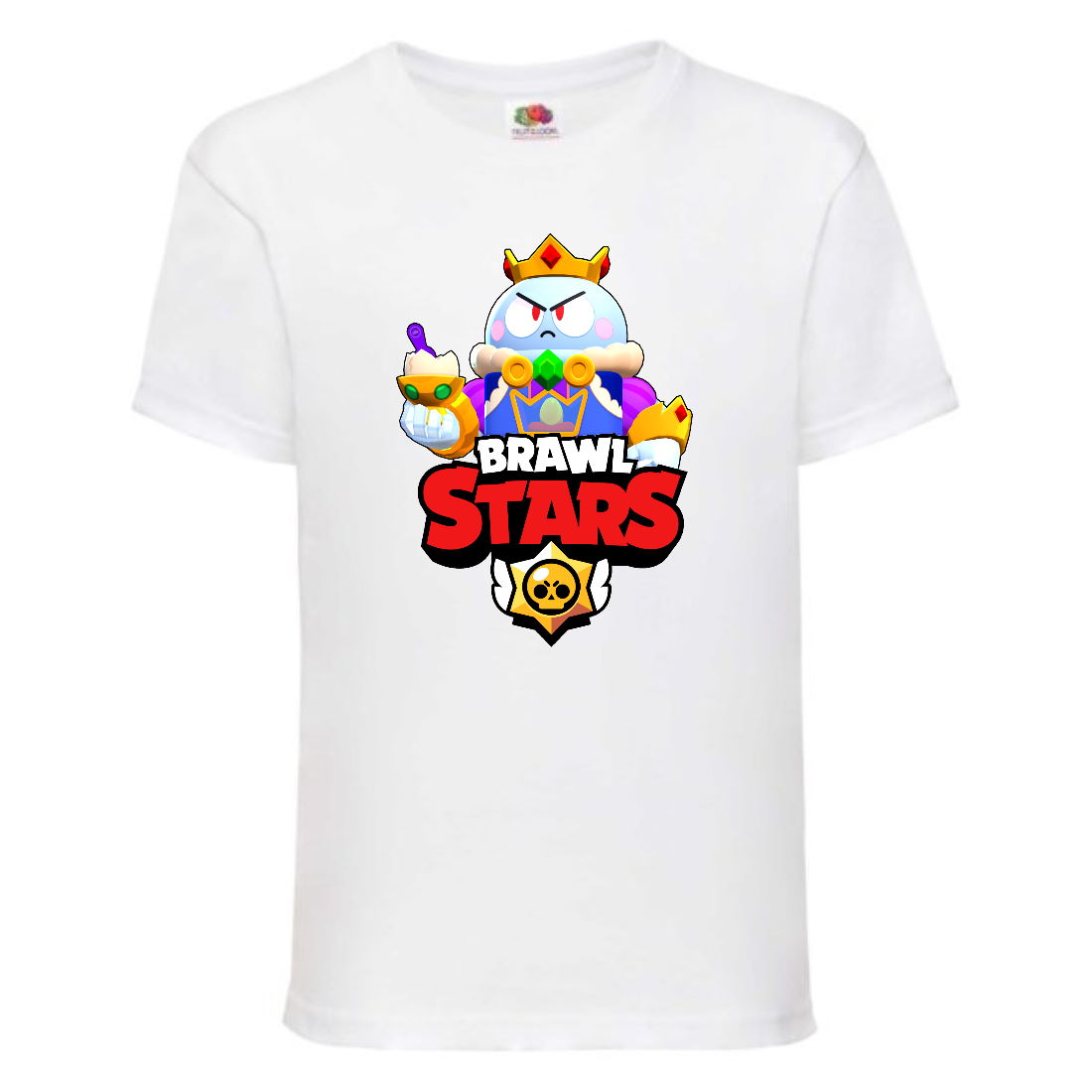 

Футболка детская Brawl Stars Lou King (Бравл Старс Лу Король) белая 152 см