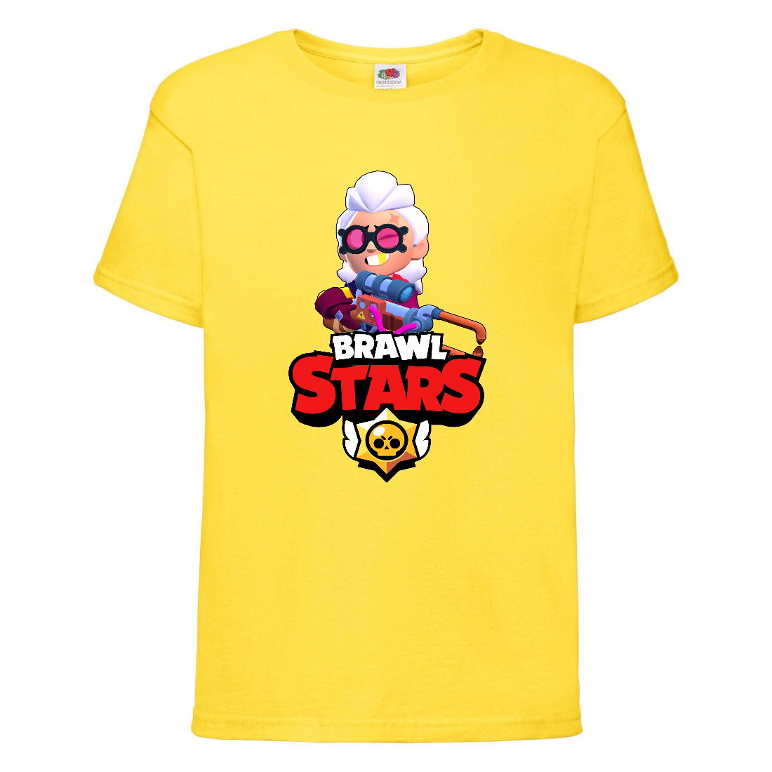 

Футболка детская Brawl Stars Belle (Бравл Старс Бэлль) желтая 164 см