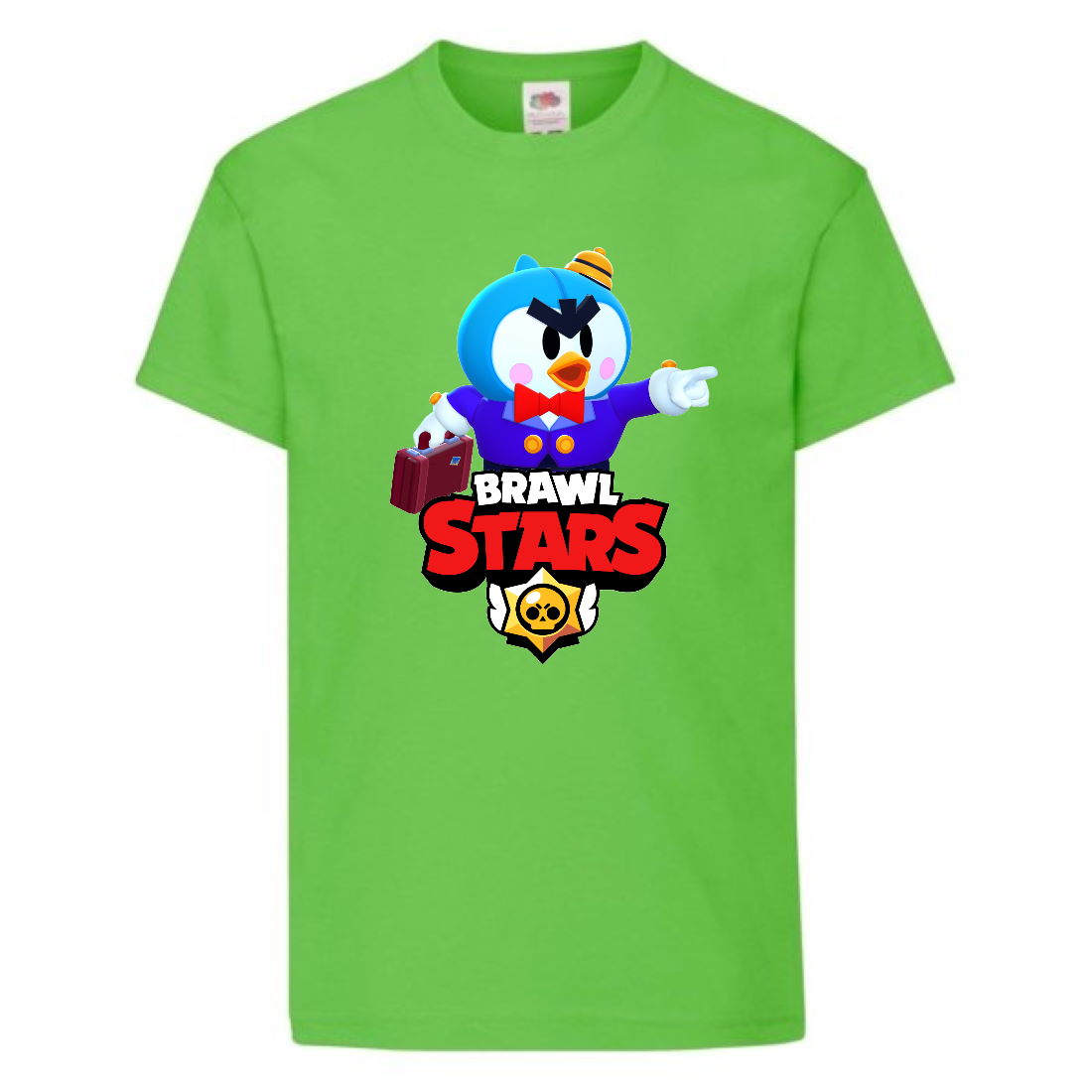 

Футболка детская Brawl Stars Mr. P (Бравл Старс Мистер П) светлозеленая 116 см
