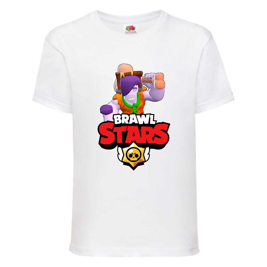 

Футболка детская Brawl Stars Caveman Frank (Бравл Старс Фрэнк Пещерный) белая 116 см