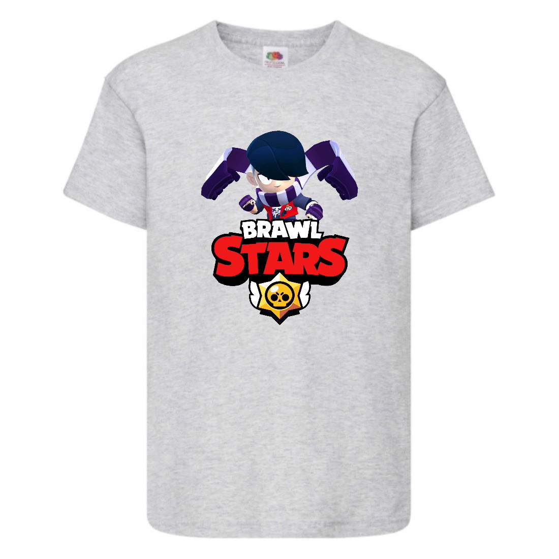 

Футболка детская Brawl Stars Edgar (Бравл Старс Эдгар) серая 140 см