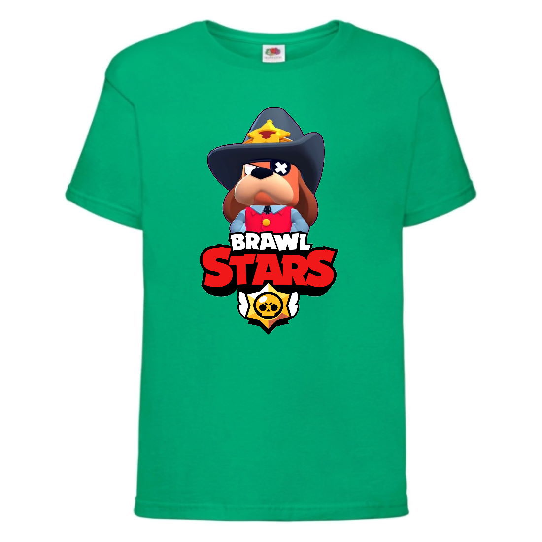 

Футболка детская Brawl Stars Colonel Ruffs Sheriff (Бравл Старс Генерал Гавс Шериф) зеленая 152 см