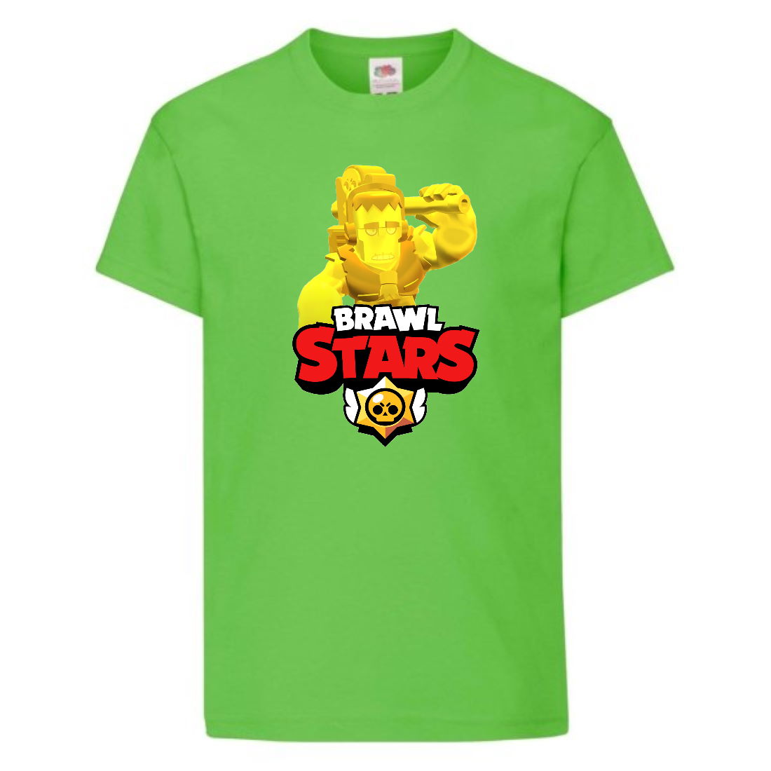 

Футболка детская Brawl Stars Frank Gold (Бравл Старс Фрэнк Золотой) светлозеленая 152 см