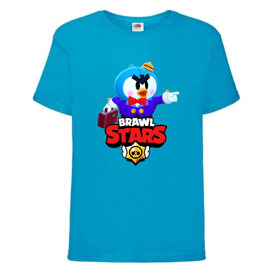 

Футболка детская Brawl Stars Mr. P (Бравл Старс Мистер П) синяя 116 см