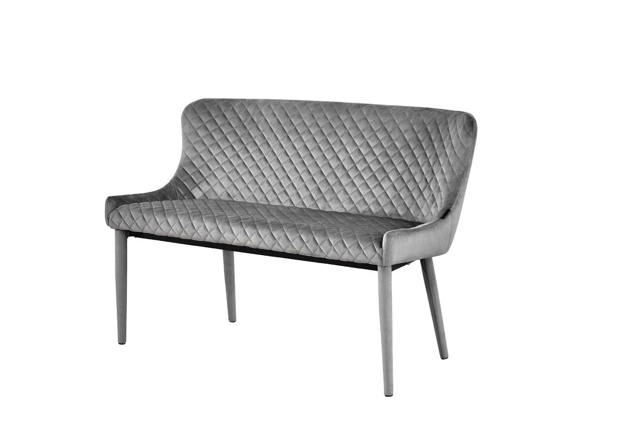 

Скамья LYMEL AMELY VELVET серый 1200х460х830 мм