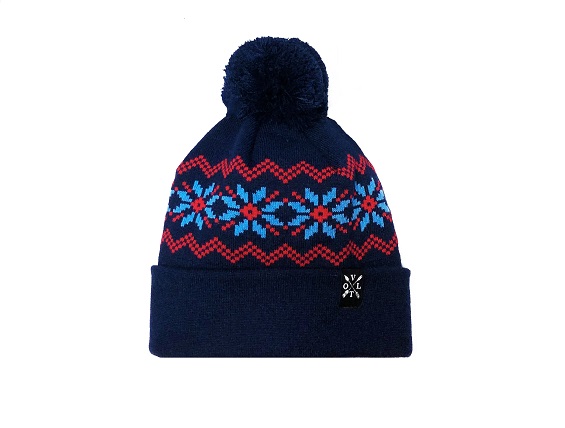 

Шапка Volt Snow POM Nvy Red