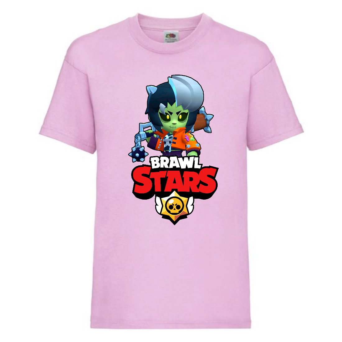

Футболка детская Brawl Stars Bibi Zombie (Бравл Старс Биби Зомби) розовая 164 см